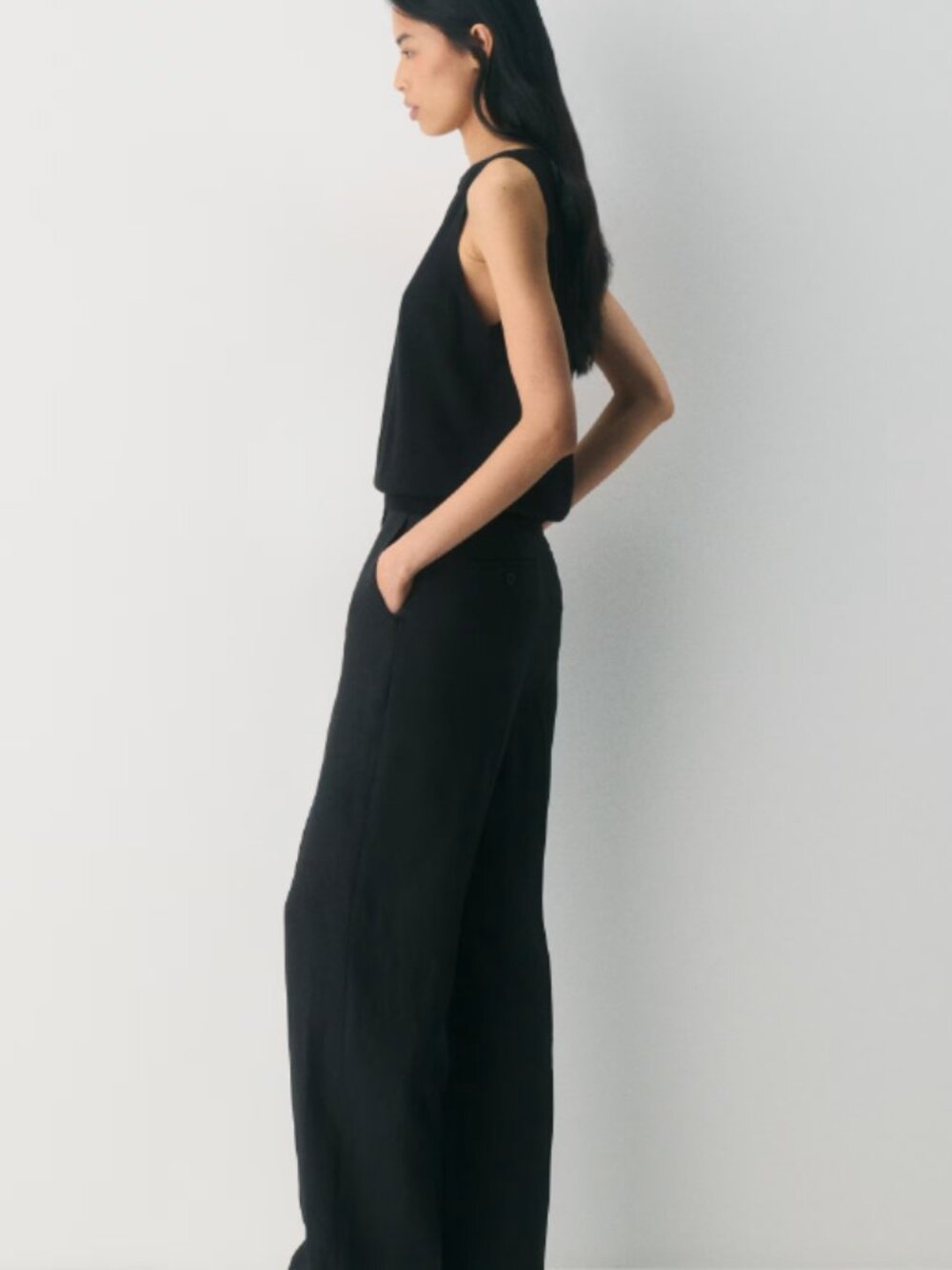 Aritzia Babaton New Agency Pant PowerLinen Black Size 2